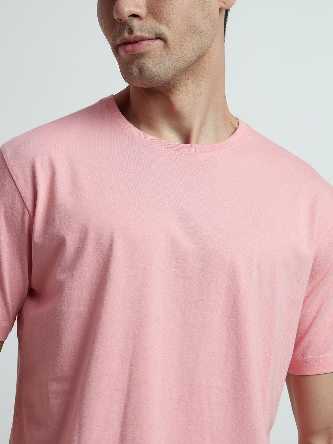 Rarebond's Cloud Pink Half Sleeve Comfort Fit T-shirt