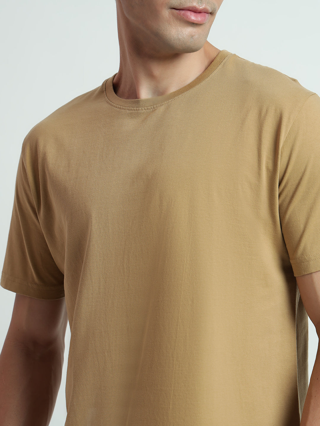 Rarebond's Cloud Khaki Half Sleeve Comfort Fit T-shirt