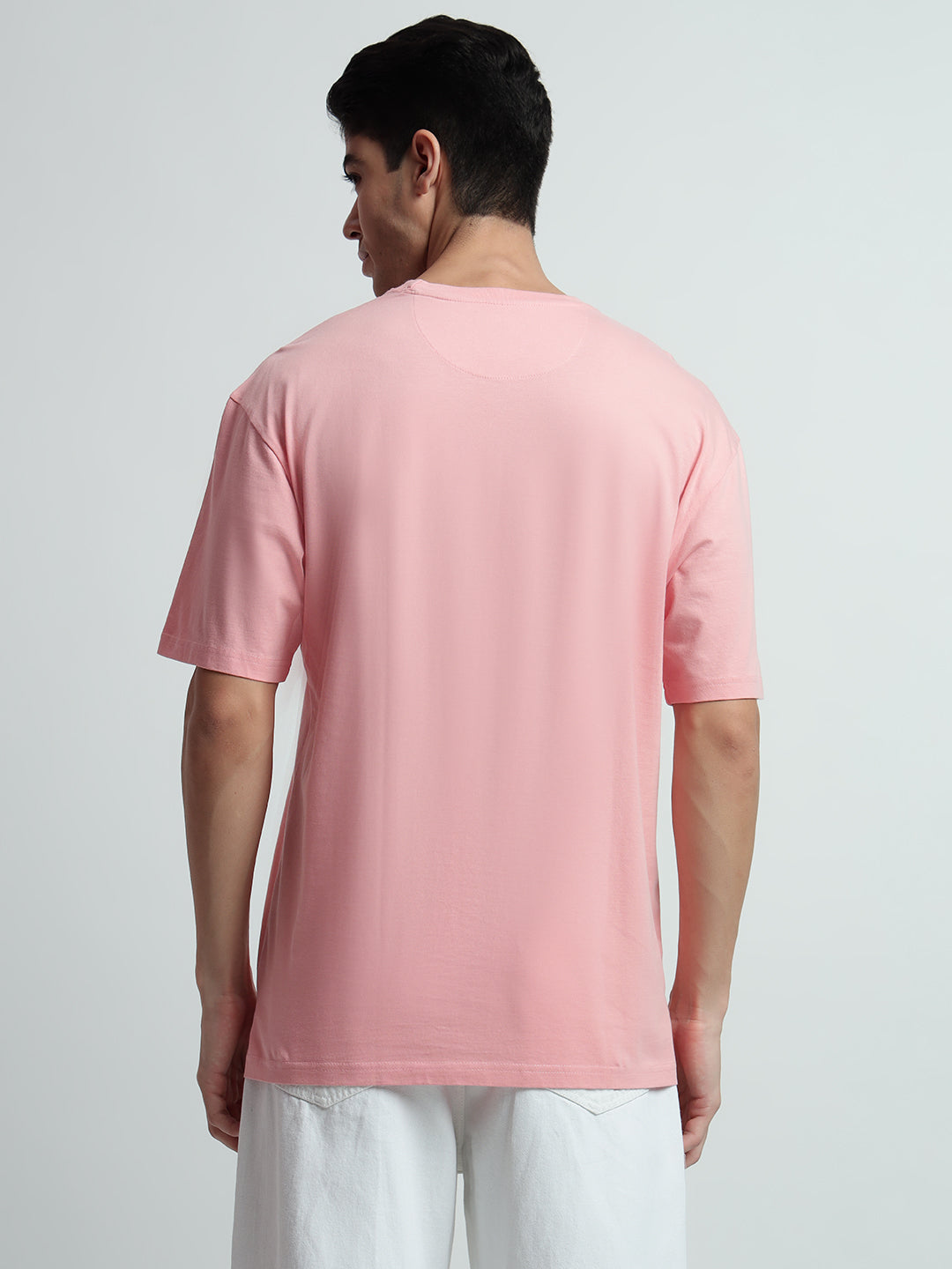 Rarebond Cloud Pink Half Sleeve Oversized Fit T-Shirt