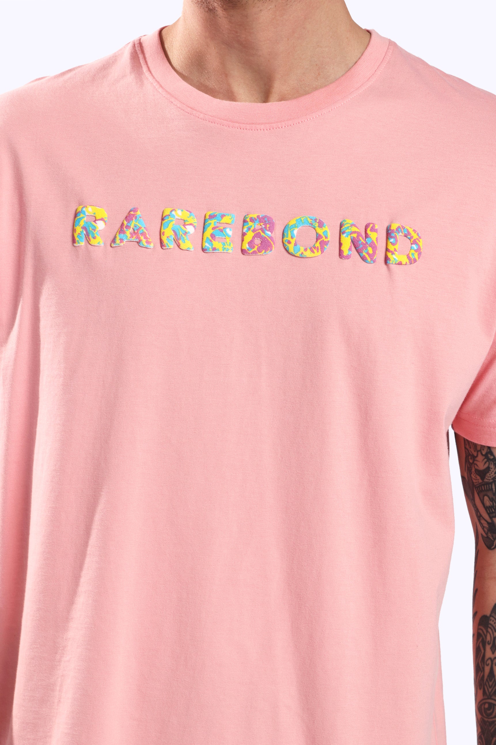 Rarebond's Rainbow Peach Half Sleeve Comfort Fit Round Neck T-Shirt