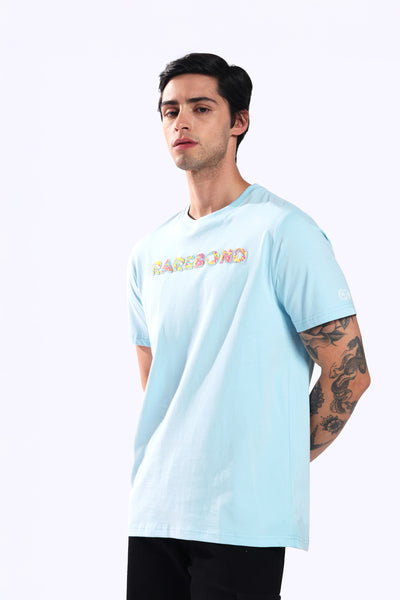 Rarebond's Rainbow Sky Half Sleeve Comfort Fit Round Neck T-Shirt
