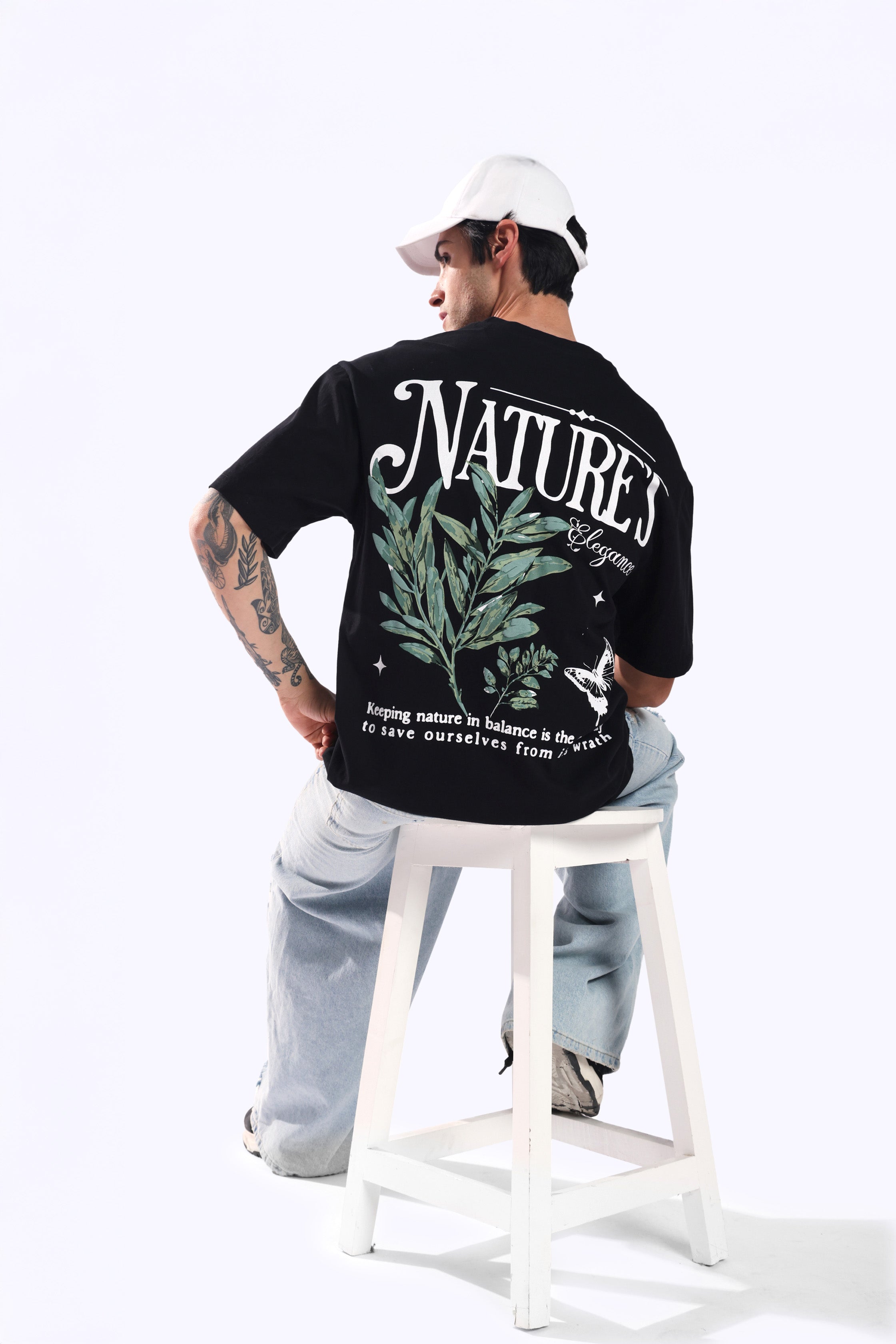 Rarebond's Nature Elegance Half Sleeve Oversized Fit T-Shirt
