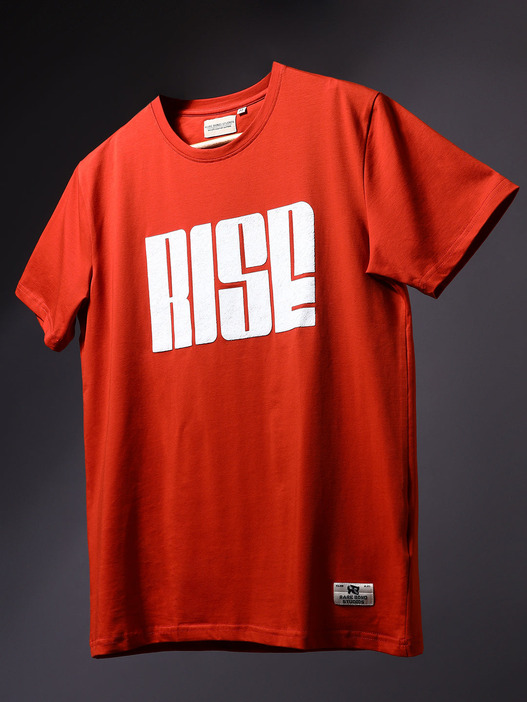 Rarebond's Rise Rust Half Sleeve Comfort Fit T-shirt