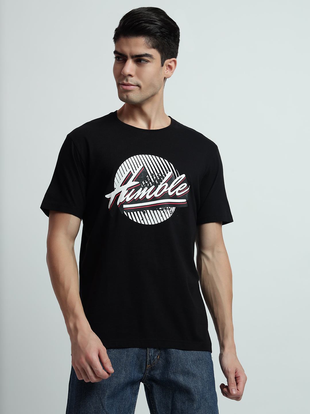 Rarebond's Humble OG Black Half Sleeve Comfort Fit T-Shirt