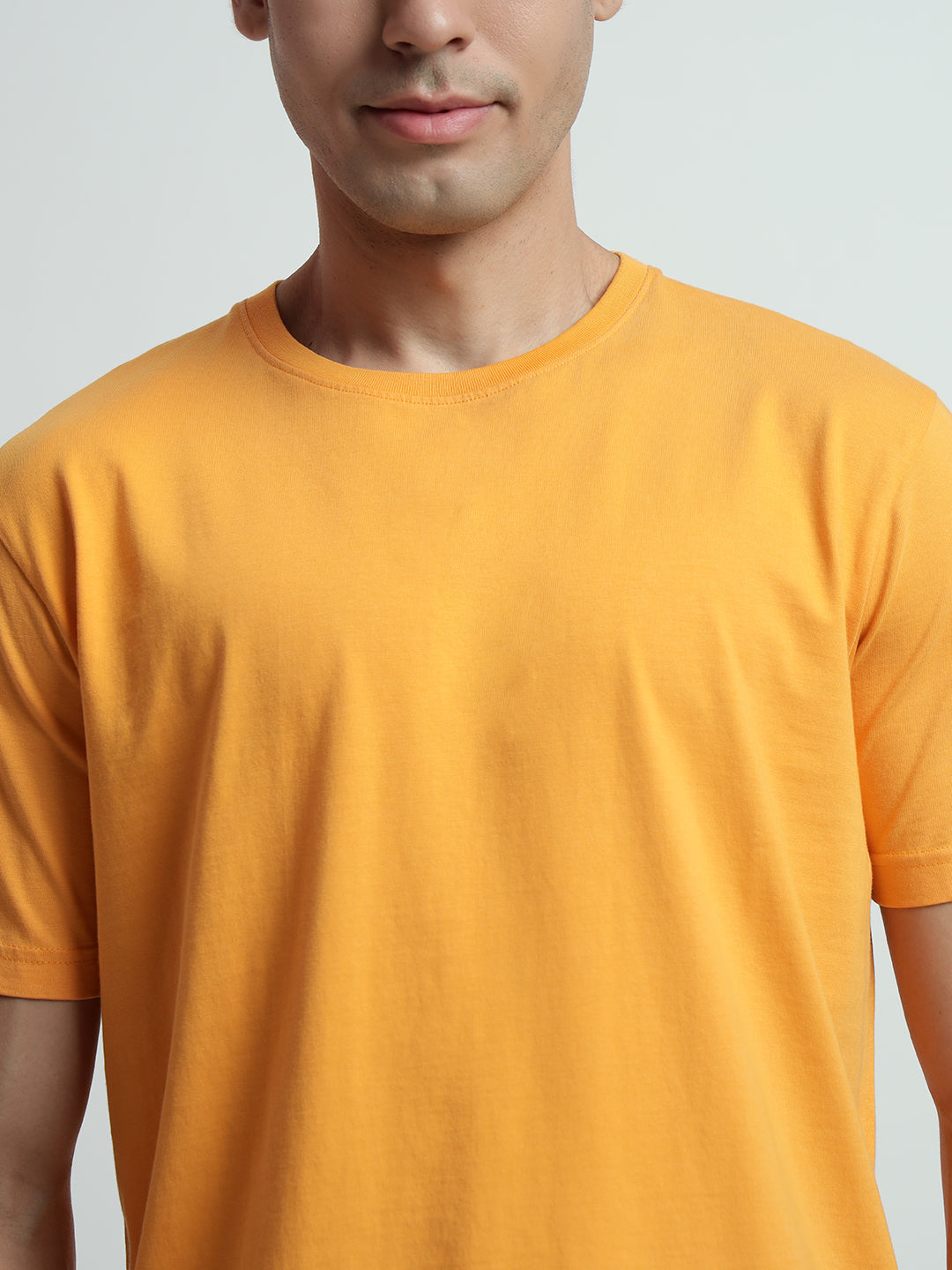 Rarebond's Cloud Yellow Half Sleeve Comfort Fit T-shirt