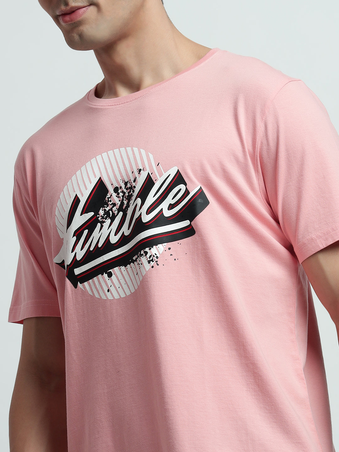 Rarebond's Humble OG Pink Half Sleeve Comfort Fit T-Shirt