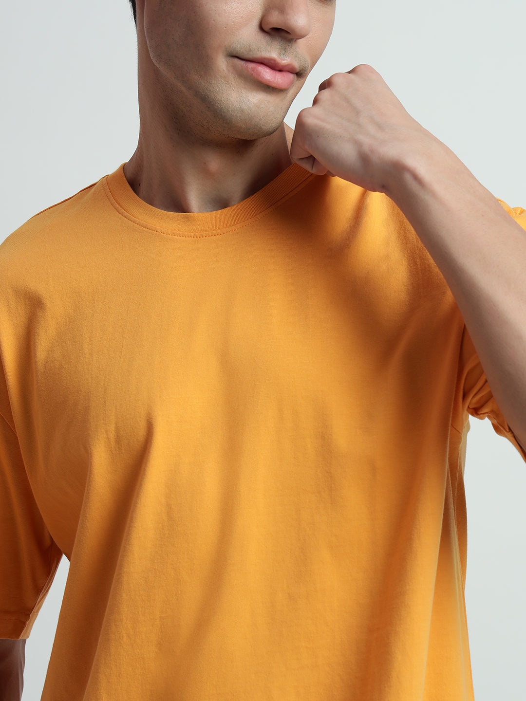 Rarebond Cloud Mustard Half Sleeve Oversized Fit T-Shirt