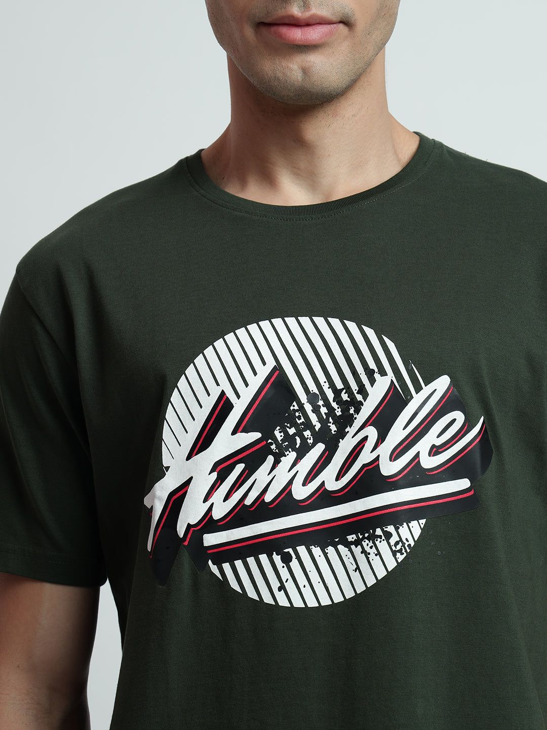 Rarebond's Humble OG Green Half Sleeve Comfort Fit T-Shirt