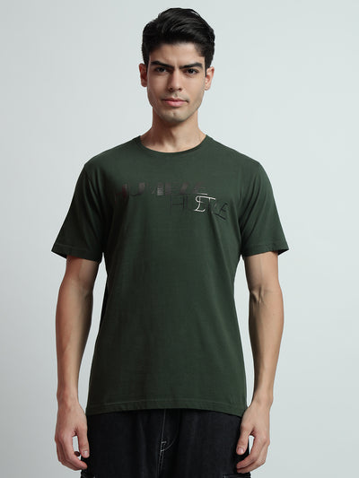 Rarebond's Humble Green Half Sleeve Comfort Fit T-shirt