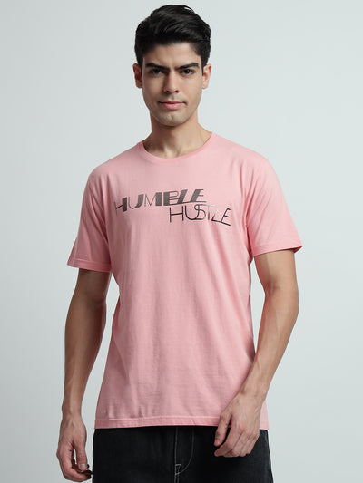 Rarebond's Humble Pink Half Sleeve Comfort Fit T-shirt