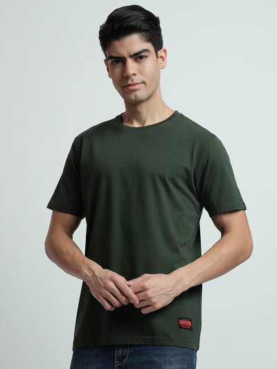 Rarebond's Cloud Green Half Sleeve Comfort Fit T-shirt