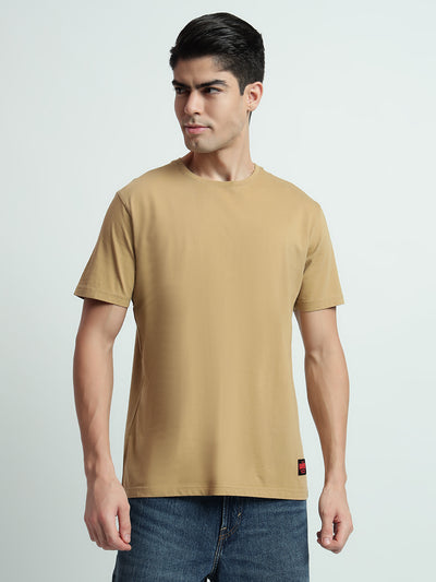 Rarebond's Cloud Khaki Half Sleeve Comfort Fit T-shirt