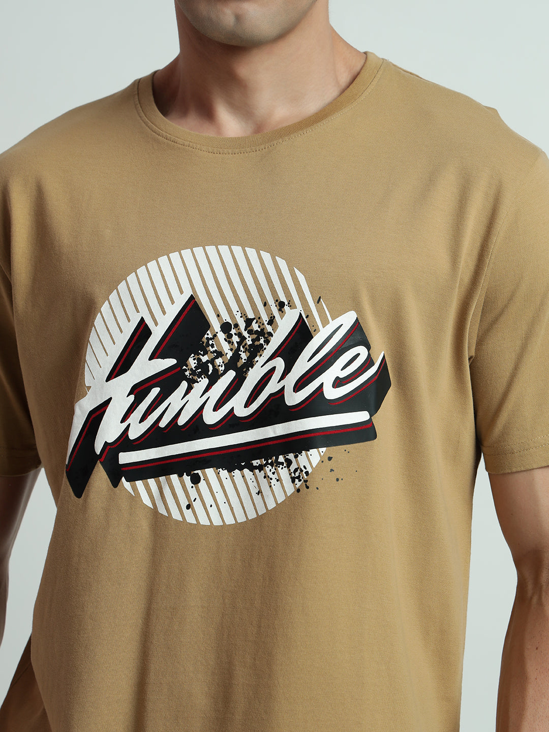 Rarebond's Humble OG Khaki Half Sleeve Comfort Fit T-Shirt