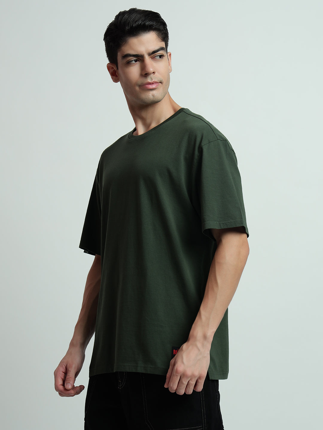 Rarebond Cloud Green Half Sleeve Oversized Fit T-Shirt