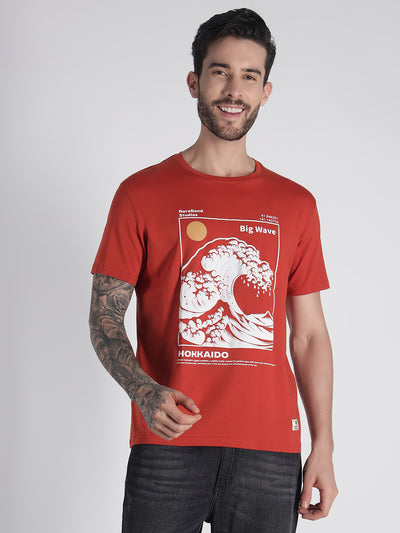Rarebond's Hokkaido Rust Half Sleeve Comfort Fit T-shirt