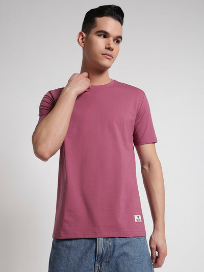 Rarebond Flow Half Sleeve Crew Neck Mauve Comfort Fit t shirt