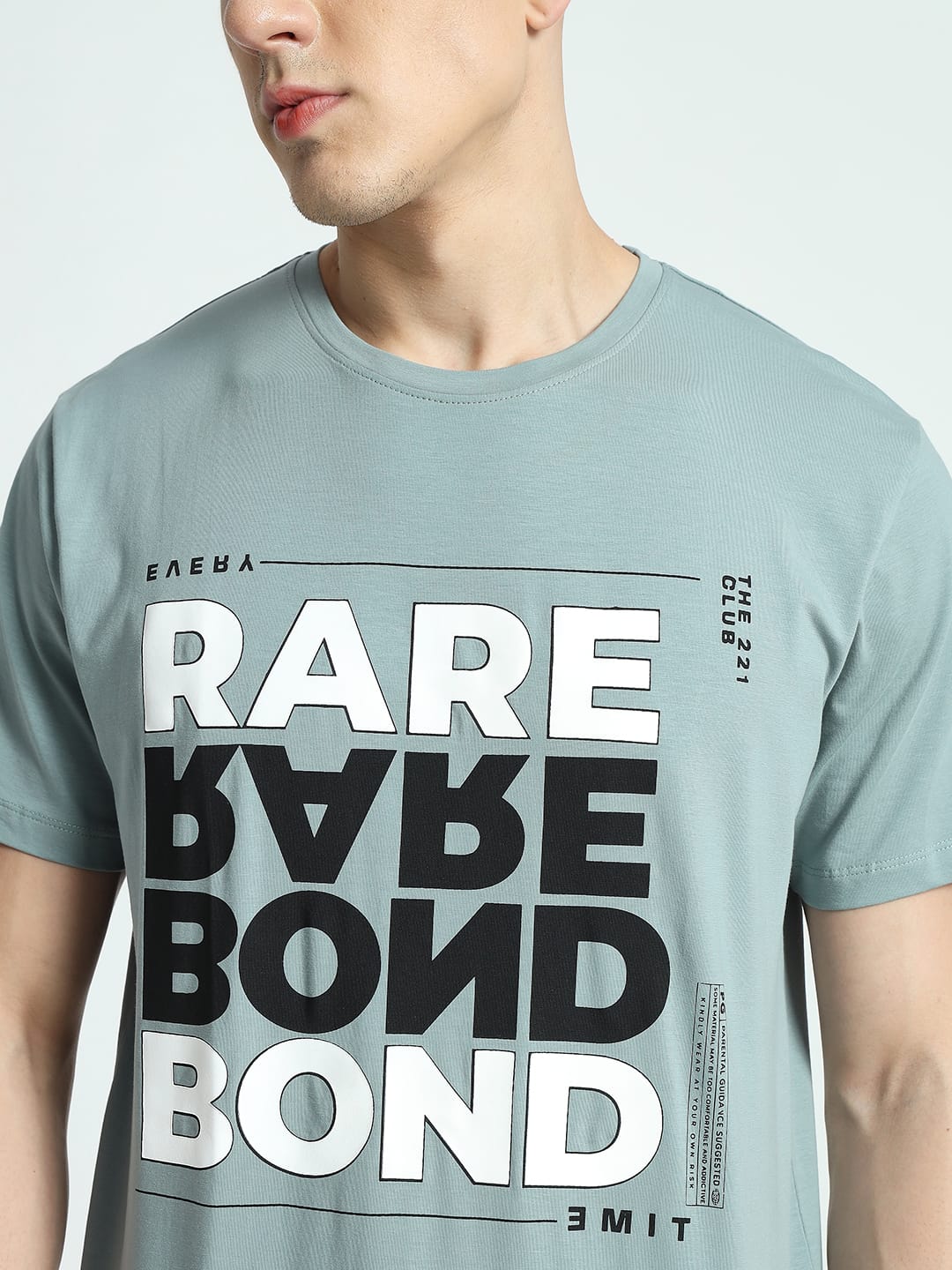 Rarebond's Rare Flip Moss Half Sleeve Comfort Fit T-Shirt